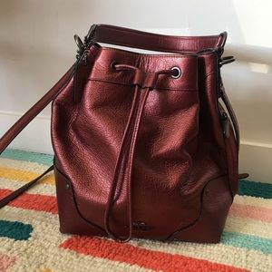 Coach metallic bucket bag